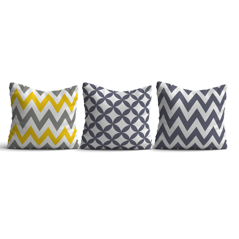 Ovando Geometric Square Scatter Cushion with Filling