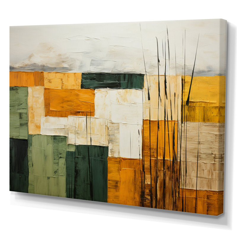 Cubism Geometric Plains I - Cubism Canvas Prints, Toile tendue, H 12 po x l 20 po x P 1 po