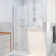 Unidoor-X 59" W x  72" H Hinged Frameless Shower Door with Fixed Panel with ClearMax™ Technology
