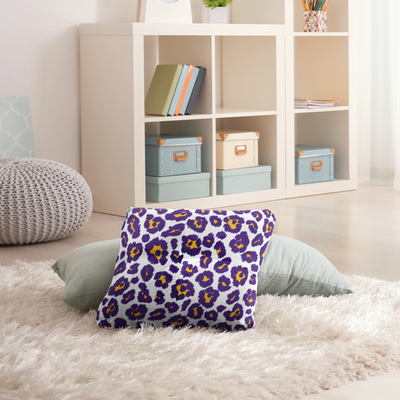 Housse et insert de coussin carré touffeté, H 26 po x l 26 po x P 3 po, Blanc / Mauve