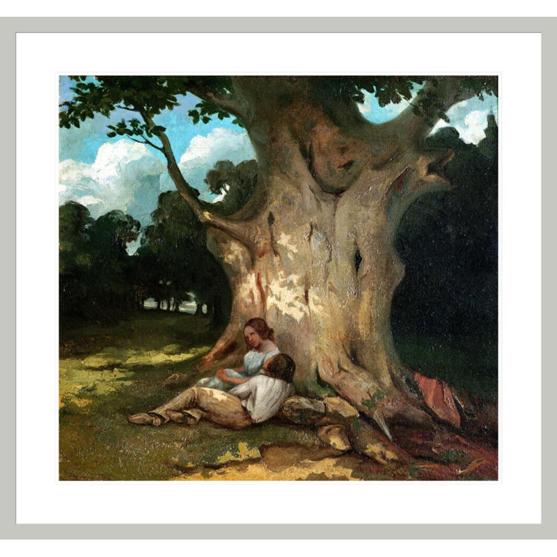 «The Large Oak» par estampe numérique encadrée, 33,5 po H x 35,67 po po