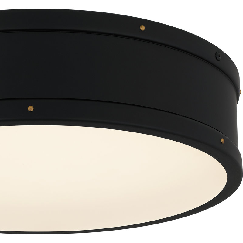 Stranocum Integrated LED Flush Mount, Matte Black