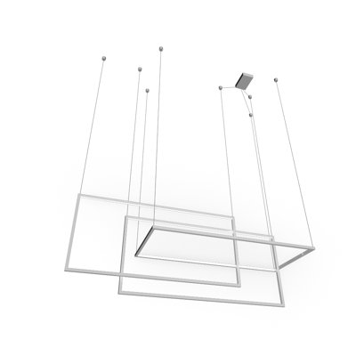 3 - Light LED Square/Rectangle Pendant