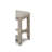 Transitional Counter Height Seat Bench In Beige Gray, Upholstered And With Footrest, Wood Tan/Brown Linen Upholstery Strong For Dining Room