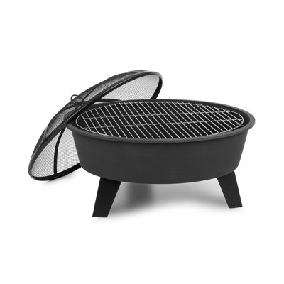 Round Steel Smokeless Fire Pit with Lid