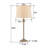  Lolley 26" Modern Brown Metal Table Lamp with Knob Switch and Linen Shade-556004553