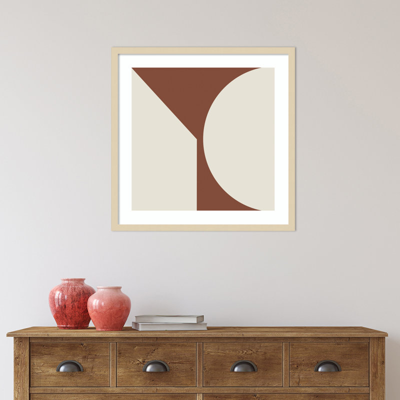 «Alina Minimal Max Mod I Hot Chocolate» par The Creative Bunch, Encadrement brun, H 25 po x l 25 po x P 0,8 po