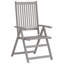 Chaise d'extérieur avec chaises inclinables d'extérieur en bois d'acacia massif-501761747