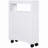 Space-saving Rolling Mdf Cabinet For Bathroom Storage - Sleek White Finish