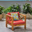 Chaise Mid-Century en bois avec coussin d'eau, 30,88 po x 27,26 po, 41,72 lb