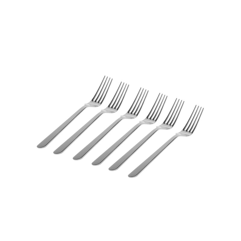 Ensemble de 6 fourchettes à salade en acier inoxydable Sophia 18/0, Réfléchissant
