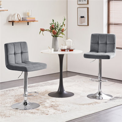 Swivel Adjustable Height Bar Stool -  Everly Quinn, 18A5D1676217430B9013F27BB8AA5C08