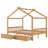 House Platform Bed With Two Drawers-575742808