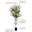 Arbre à fleurs artificiel en plastique 6 pieds 6 pieds