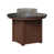 Hammered Top Black with Chocolate Brown Base