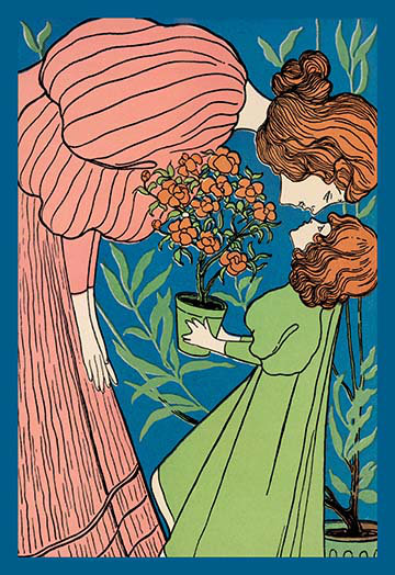 «Mother and Daughter», affiche vintage, H 36 po x l 24 po x P 1,5 po