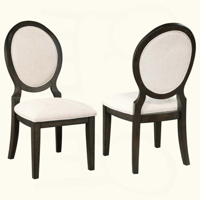 Ensemble de deux chaises de salle à manger ovales