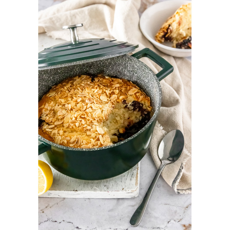 MasterClass Cast Aluminum Round Casserole, 33cm / 4L, Green Hunter