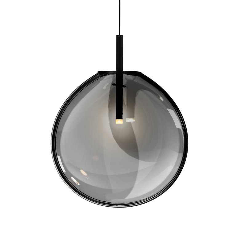 Cantina 1 - Light Pendant, 14" H x 12" W x 3.75" D, Smoke Fade