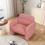 Élégant et minimaliste fauteuil en molleton simple avec accoudoirs et coussin, fauteuil-104579962