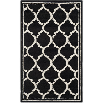 Ammundsen Geometric Black Area Rug