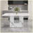 63" White Marble Pattern Dining Table, Rectangular Kitchen Table for 4-6 People, Modern Dining Room Table for Kitchen, Living Room