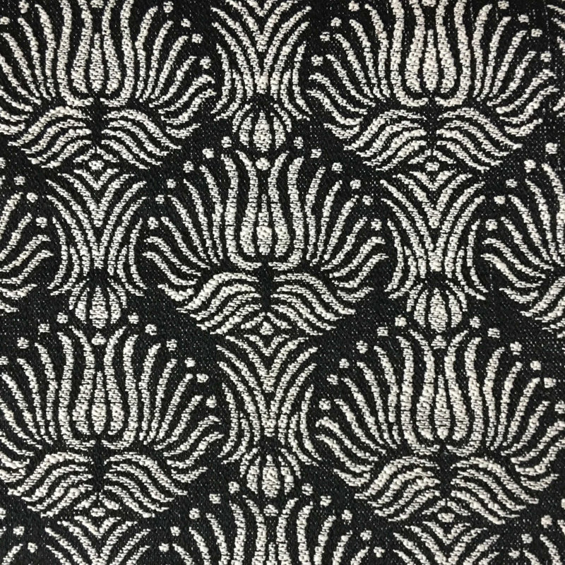 Tissu de revêtement en jacquard Gramercy-Bayswater, Domino