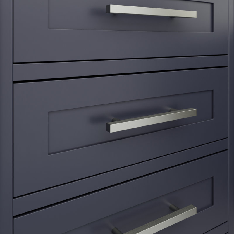 Heritage Designs Quad Bar Pull - 8-13/16" Center to Center Cabinet Pull Satin Nickel - Contemporary Hardware for Drawers & Cabinets