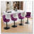 Swivel Velvet Barstools Adjusatble Seat Height from 25-33 Inch-1623093372