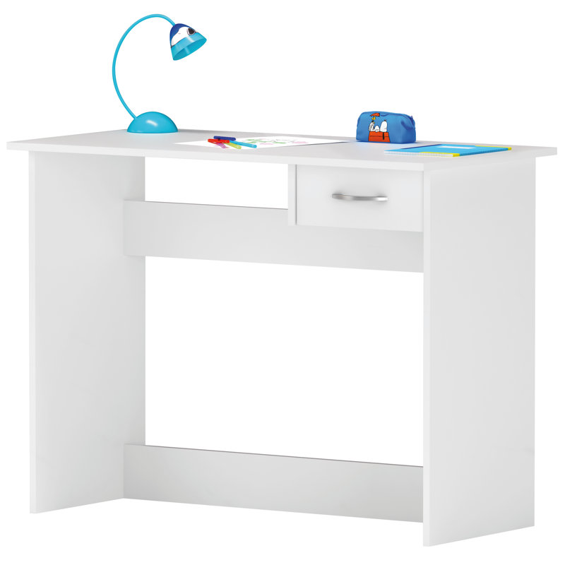 Arnav 255.52cm Writing Desk, Pearl white