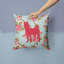 Coussin intérieur / extérieur Basenji Basenji Shabby Elegance Blue Roses-1517189173