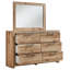 Commode double 6 tiroirs avec miroir Homeira