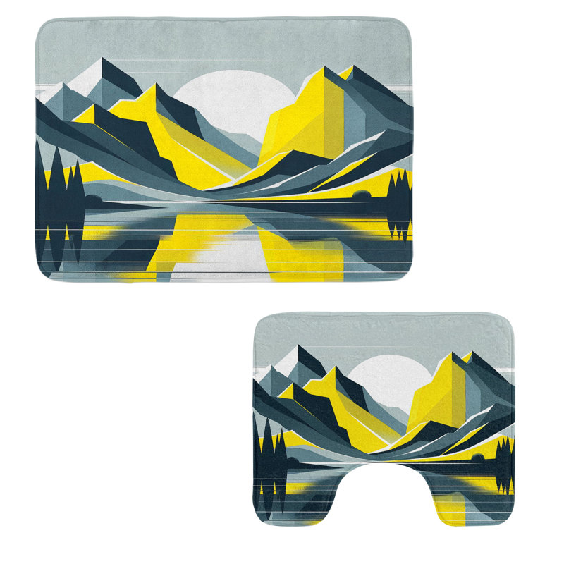  Ensemble de tapis pour salle de bain Lake 2 pièces