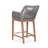 Marley Teak Outdoor Stool with Cushion-385771293