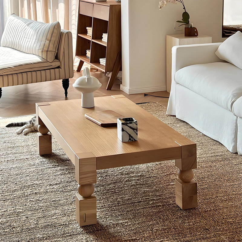 Nordic Retro Coffee Table, 13.78" H x 47.24" L x 23.62" W