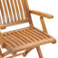 Chaise de patio en teck avec coussins-438842386