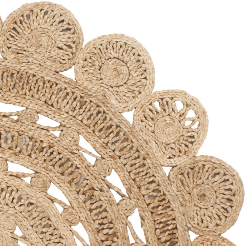 Salerna Hand Woven Jute Solid Color Rug, Round 9'