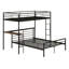 Lit superposé en métal avec bureau, échelle-1749184316