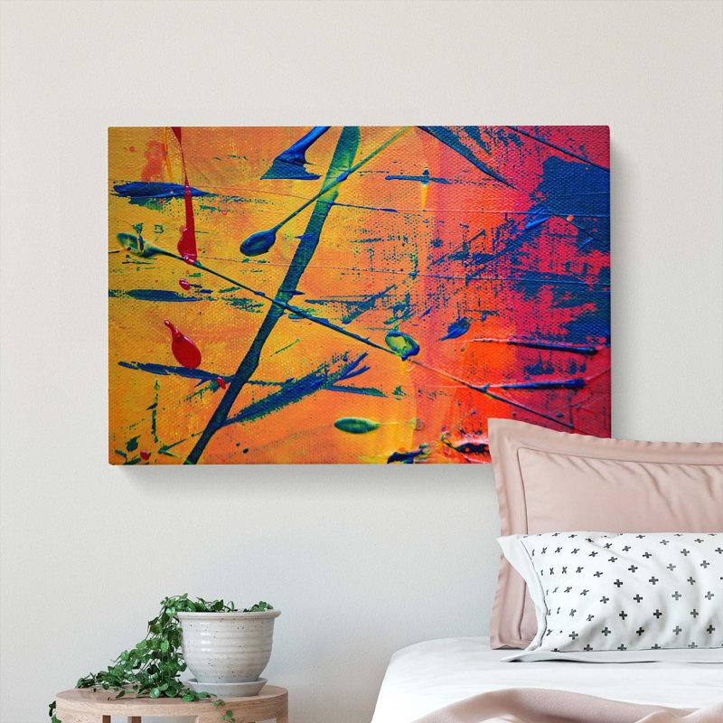 Abstract Art Painting Vol.157 by S.Johnson - Wrapped Canvas Painting, 60cm H x 91cm W x 3cm D