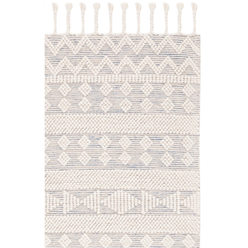 Natura Flat Weave Wool Geometric Rug, Rectangle 8' x 10'