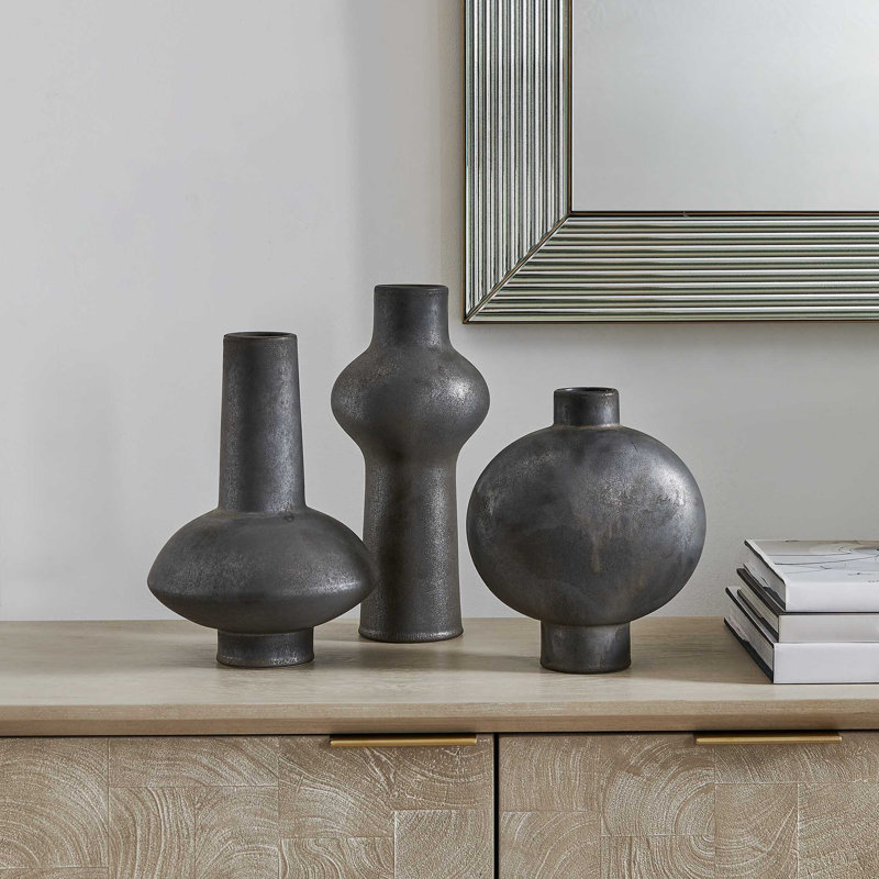 Uttermost Charcoal Bloom Indoor-Outdoor Vases