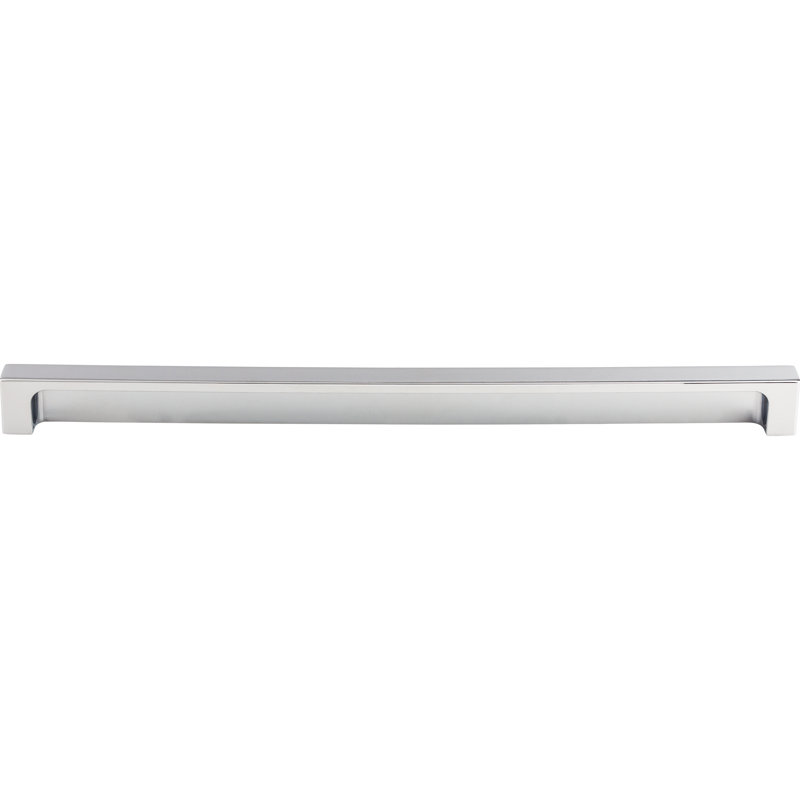 Modern Metro Finger Pull, 12" Center to Center, Polished Chrome
