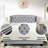 Fabric Upholstered Bed,Tufted Headboard Adjustable Height Bed Frame-2004121574-2004121582