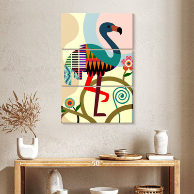 Motif flamant rose Brampt