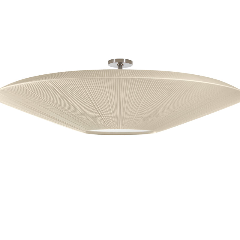 Siam 78.7" Flush Mount, Cream, 18.7" H x 78.74" W x 78.74" D, 8