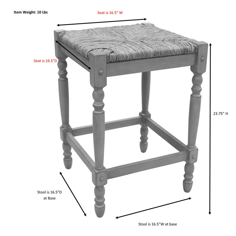 Tabouret de comptoir 24 po Hawthorne, Blanc