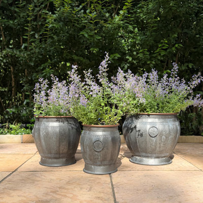 Copper Top Pot Belly Urn Planters
