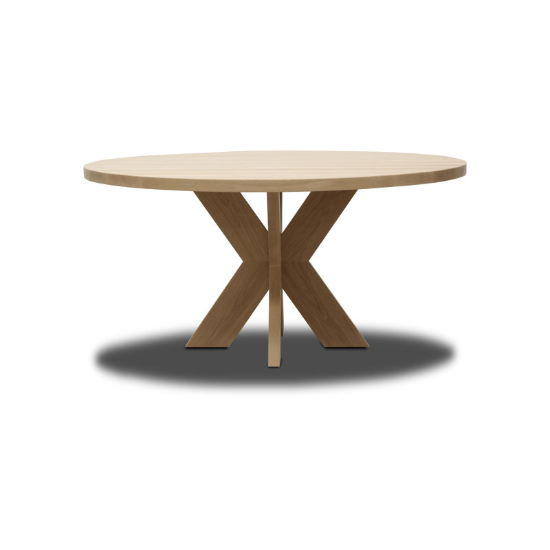 Luna Oak Round Solid Wood Dining Table