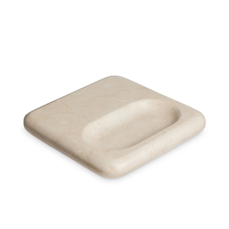 Rossi Marble Decorative Plate, Cream Marble