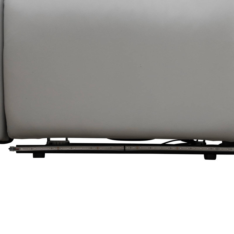 Fauteuil inclinable en cuir respirant gris clair